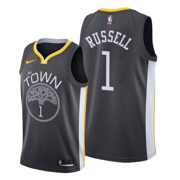 NBA Golden State Warriors 1 D'Angelo Russell Black Nike Men Jersey