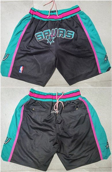 NBA Spurs BlackTeal Shorts (Run Small)
