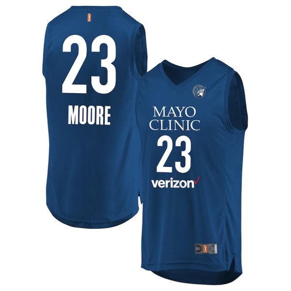 WNBA Minnesota Lynx 23 Maya Moore Blue Finished Men Jersey