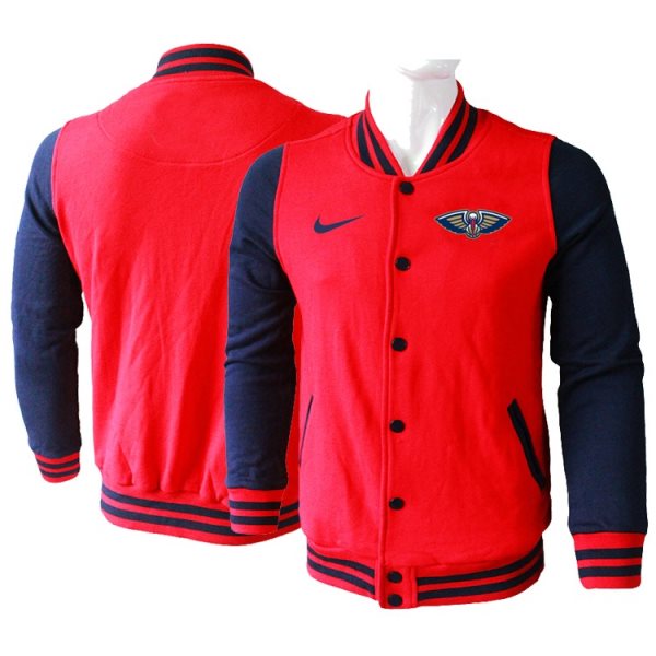 NBA New Orleans Pelicans Blank Red Navy Nike Wool Jacket