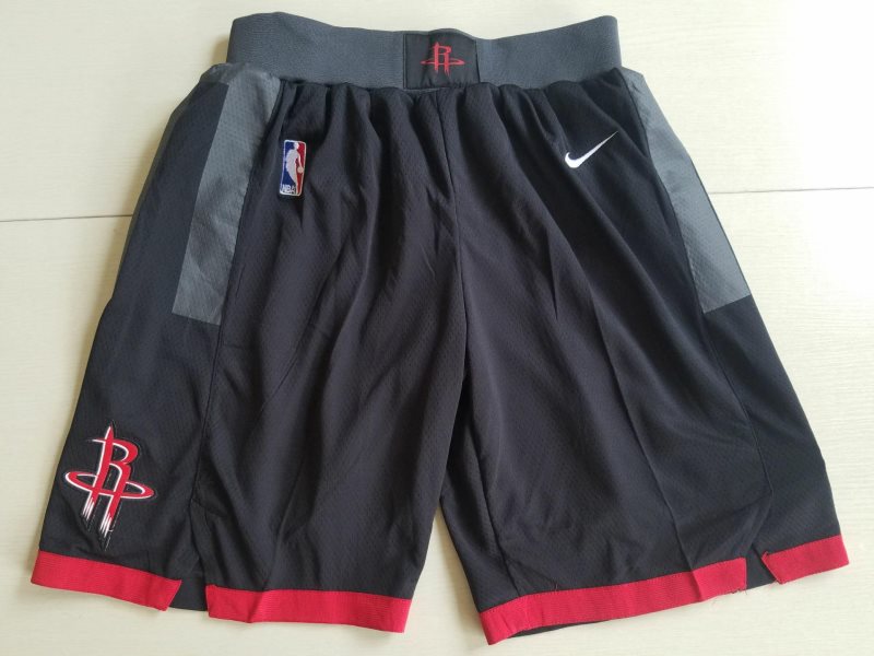 NBA Rockets Black Nike Authentic Shorts