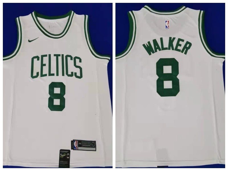 NBA Boston Celtics 8 Kemba Walker White Nike Men Jersey