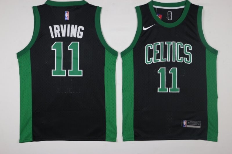 NBA Celtics 11 Kyrie Irving 2017-18 Black Nike Men Jersey