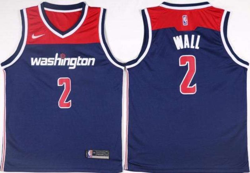 NBA Wizards 2 John Wall Navy Nike Men Jersey