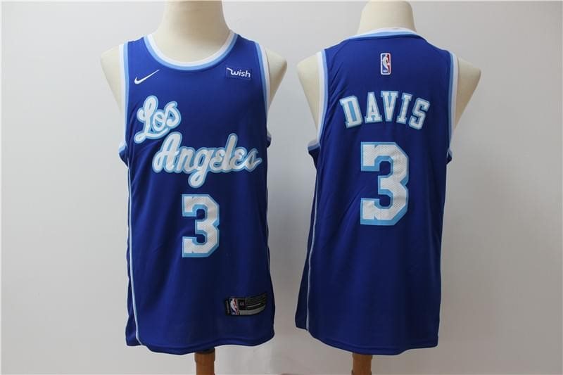 NBA Lakers 3 Anthony Davis Blue Nike Men Jersey