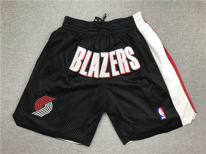 NBA Blazers Black Swingman Shorts