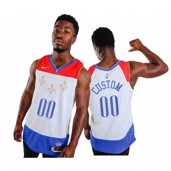 NBA Pelicans Customzied White 2020-21 City Edition Nike Men Jersey