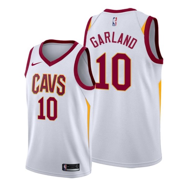 NBA Cavaliers 10 Darius Garland White 2019 Draft Nike Men Jersey