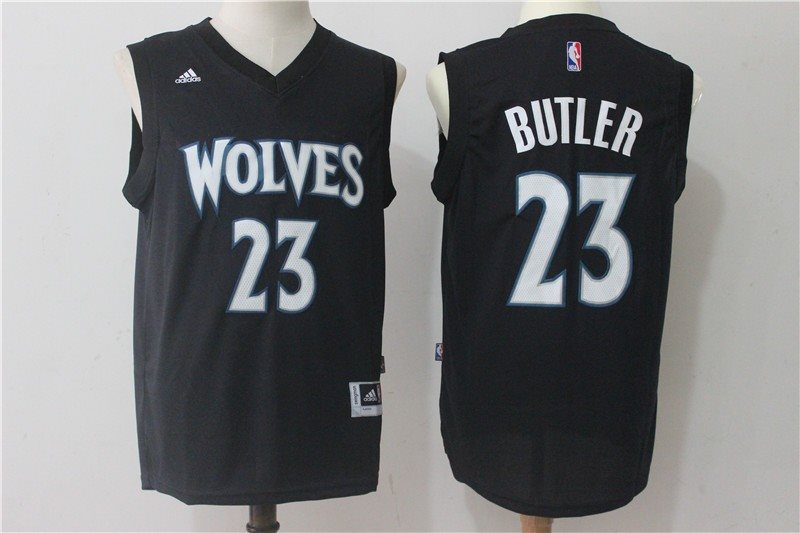 NBA Timberwolves 23 Jimmy Butler Alternate Black Men Jersey