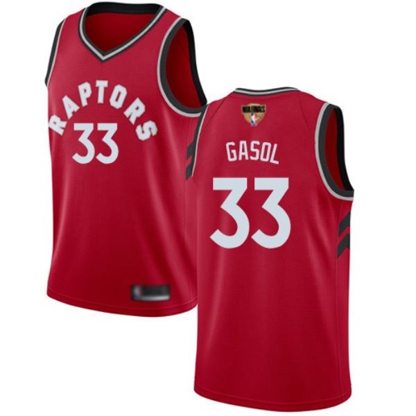 NBA Raptors 33 Marc Gasol Red 2019 Finals Bound Swingman Men Jersey