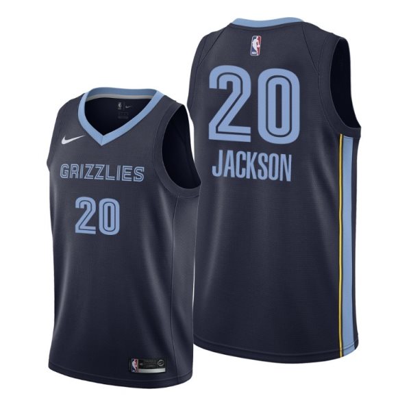 NBA Memphis Grizzlies 20 Josh Jackson Navy Nike Men Jersey