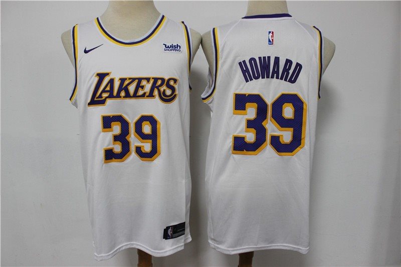 NBA Lakers 39 Dwight Howard White Nike Men Jersey