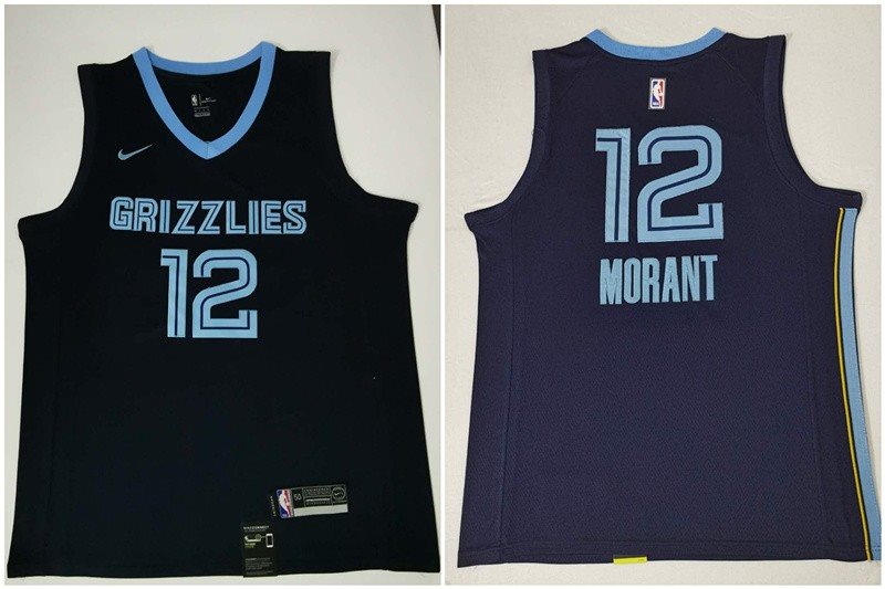 NBA Grizzlies 12 Ja Morant Navy Nike Game Men Jersey