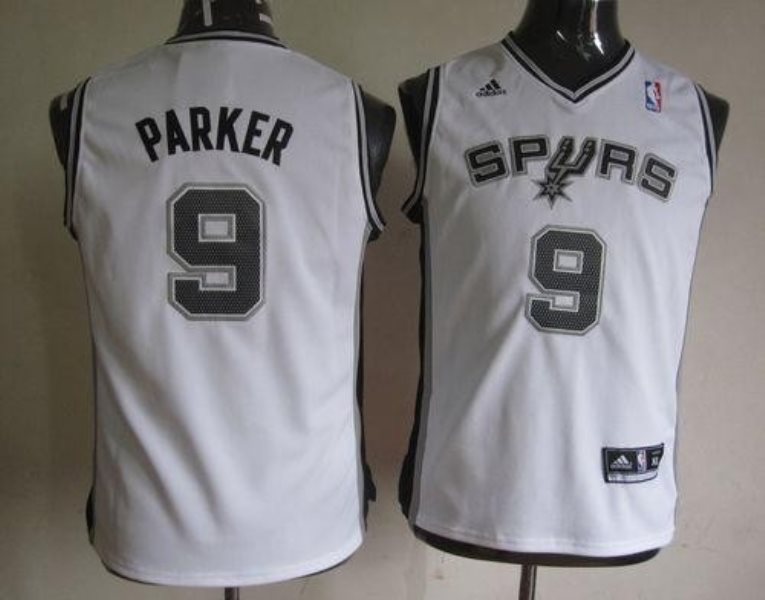 NBA Spurs 9 Tony Parker White Youth Jersey