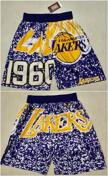 NBA Lakers Mitchell & Ness Blue Shorts (Run Small)
