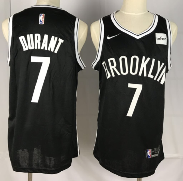NBA Brooklyn Nets 7 Kevin Durant Black Nike Men Jersey