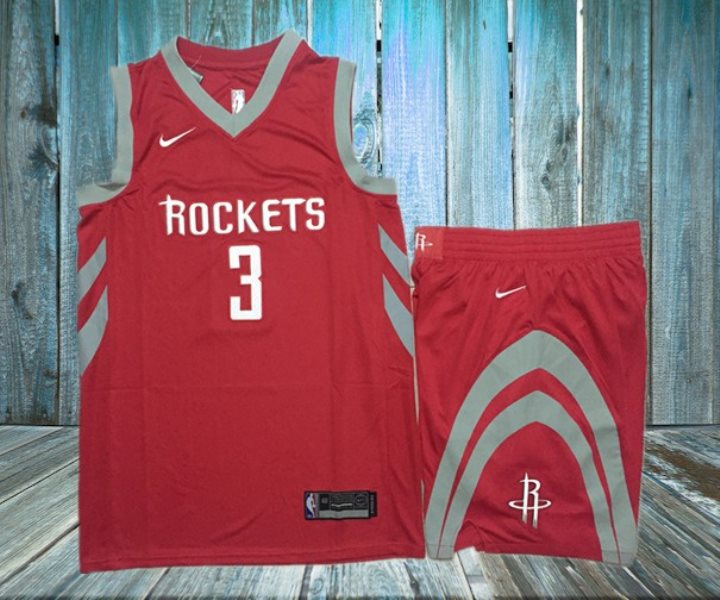 NBA Rockets 3 Chris Paul Red Nike Swingman Jersey(With Shorts)