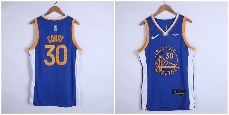 NBA Warrios 30 Curry 75th Anniversary Men Jersey