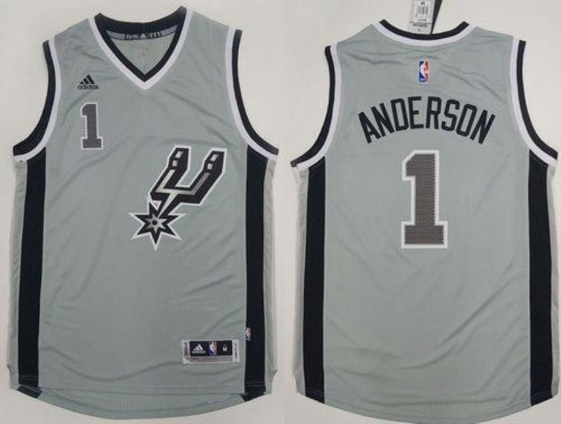 NBA Spurs 1 Kyle Anderson Grey Alternate Men Jersey