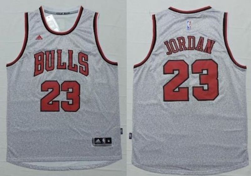 NBA Bulls 23 Michael Jordan Grey Revolution 30 Men Jersey