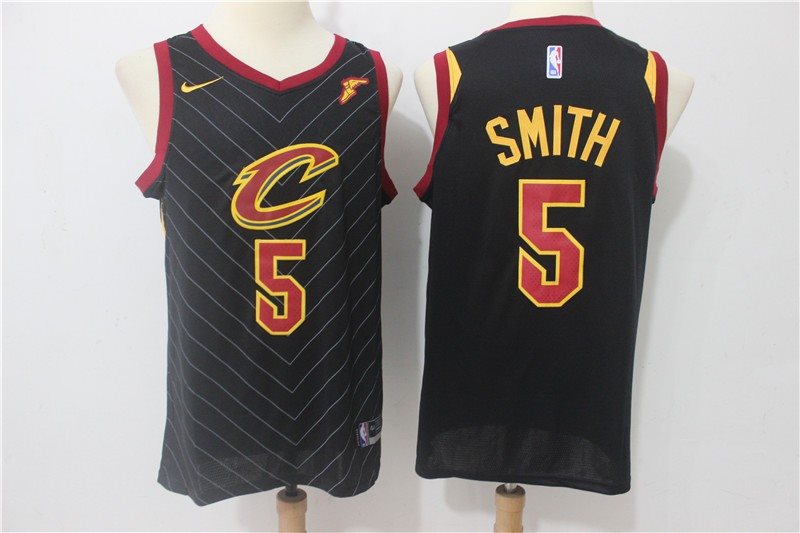 NBA Cavaliers 5 J.R. Smith Black Nike Swingman Men Jersey
