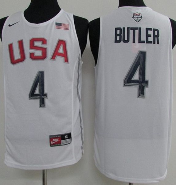 Nike Team USA #4 Jimmy Butler White 2016 Dream Team Stitched NBA Jersey