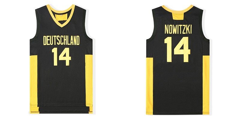 Deutschland 14 Dirk Nowitzki Navy Stitched Movie Basketball Men Jersey