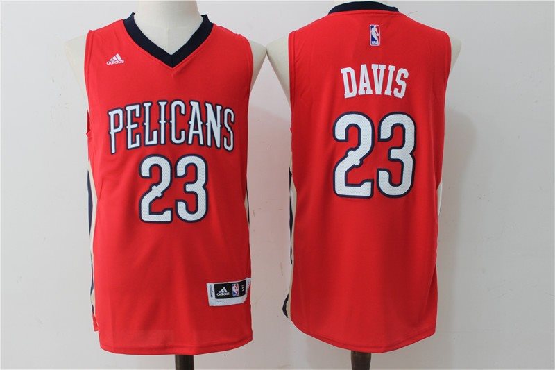 NBA Pelicans 23 Anthony Davis Red Swingman Men Jersey