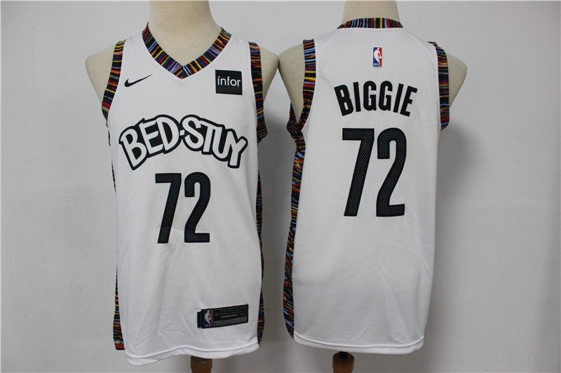 NBA Nets 72 Biggie White 2020 City Edition Nike Men Jersey