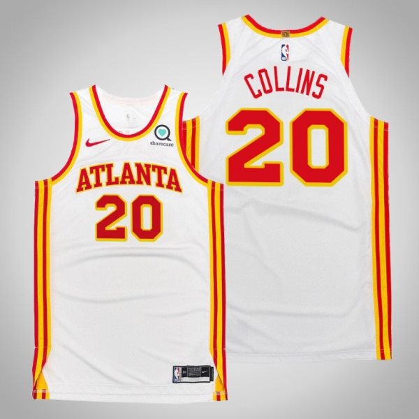 NBA Hawks 20 John Collins 2020-21 White Men Jersey