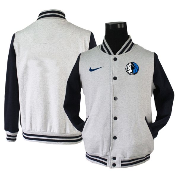 NBA Dallas Mavericks Blank Grey Navy Nike Wool Jacket