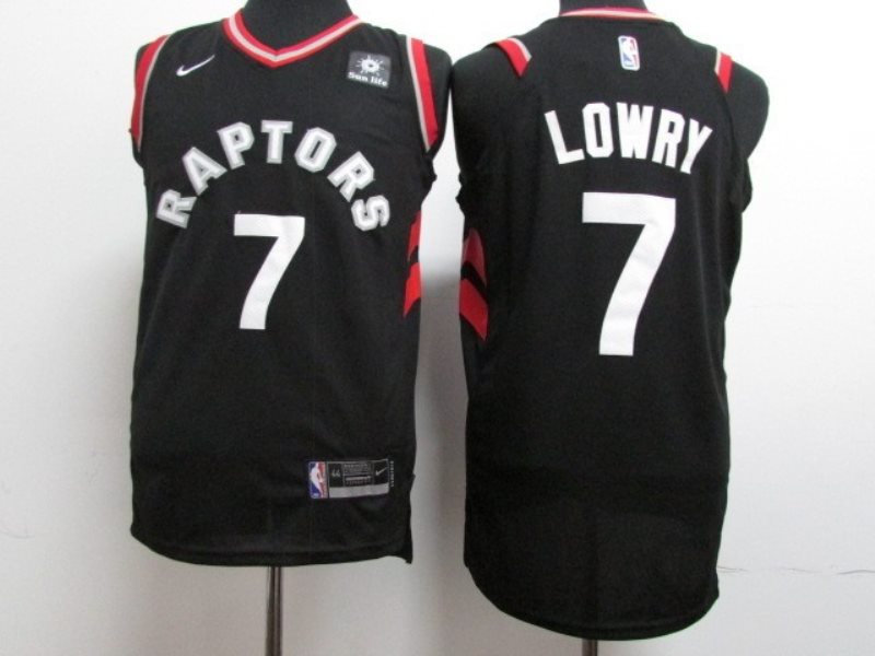 NBA Raptors 7 Kyle Lowry Black Nike Men Jersey