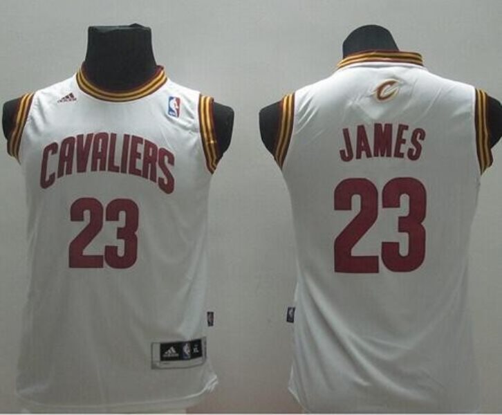 NBA Cavaliers 23 LeBron James White Revolution 30 Youth Jersey