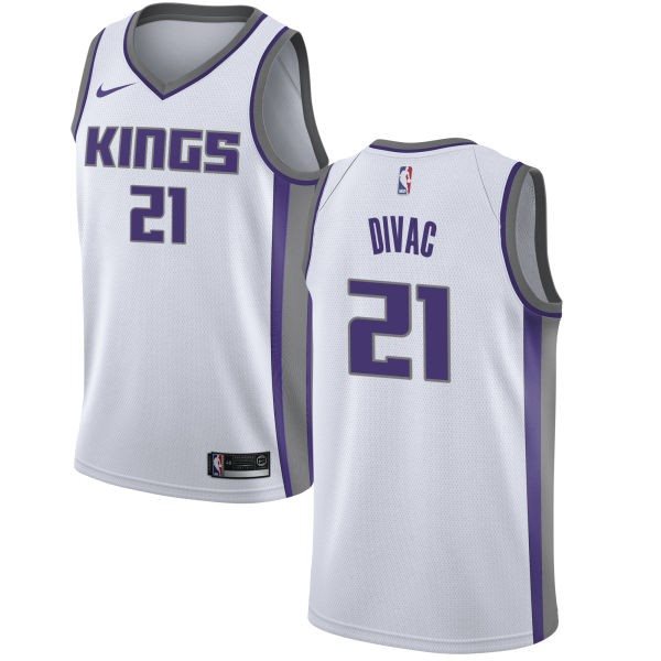 NBA Kings 21 Vlade Divac White Association Edition Nike Men Jersey