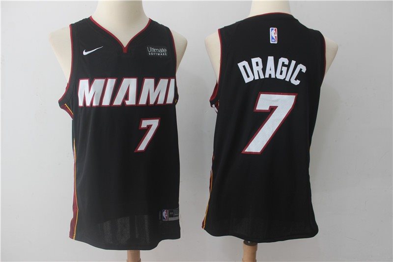 NBA Heat 7 Goran Dragic Black Nike Authentic Men Jersey