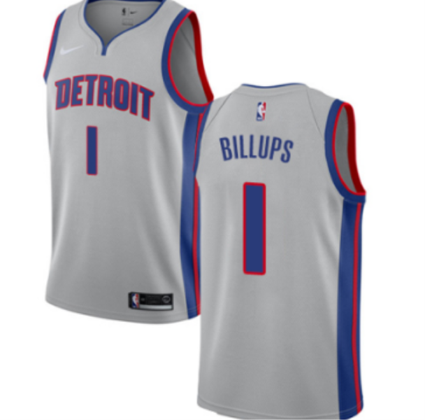 NBA Pistons 1 Chauncey Billups Gray Nike Men Jersey