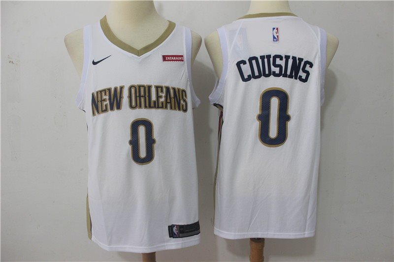 NBA Pelicans 0 DeMarcus Cousins White Nike Swingman Men Jersey