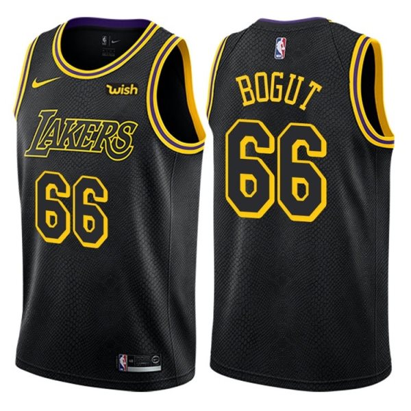 NBA Lakers 66 Andrew Bogut Black City Edition Nike Men Jersey