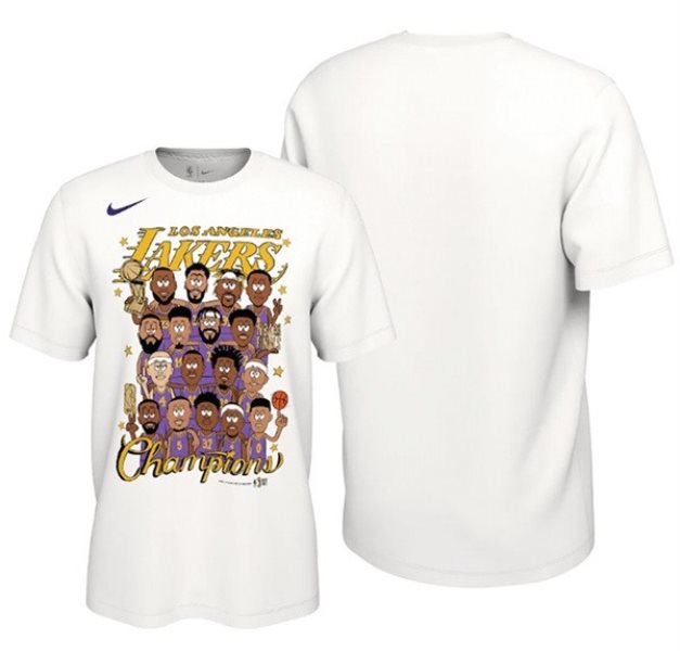 NBA Lakers 2020 Finals Champions White T-Shirt