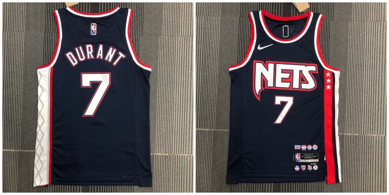 NBA Nets 7 Kevin Durant 75th Anniversary Men Jersey