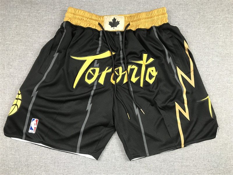 NBA Toronto Raptors Black Gold Shorts