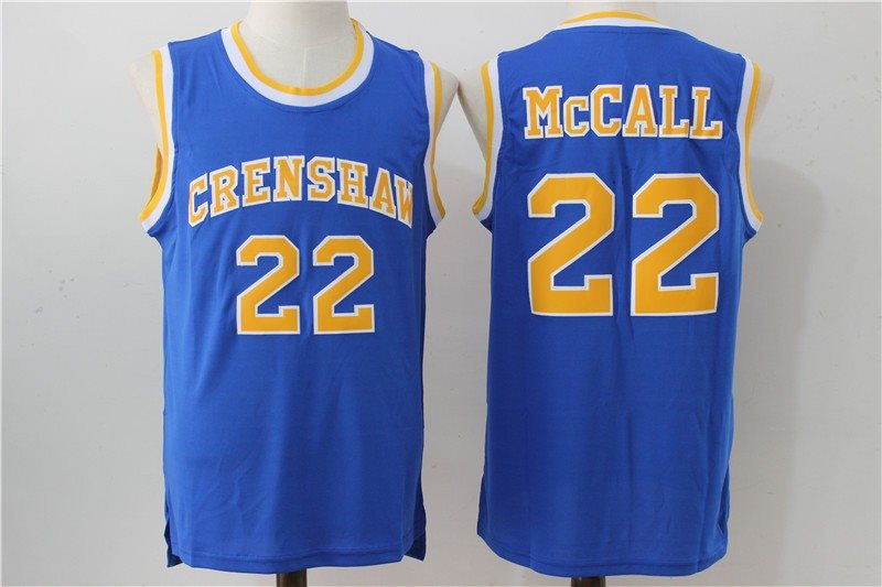 Crenshaw 22 McCall Blue Stitched Movie Jersey