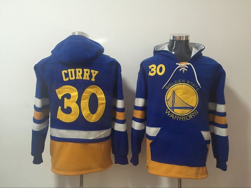 NBA Warriors 30 Stephen Curry Navy Hoodie Sweatshirt