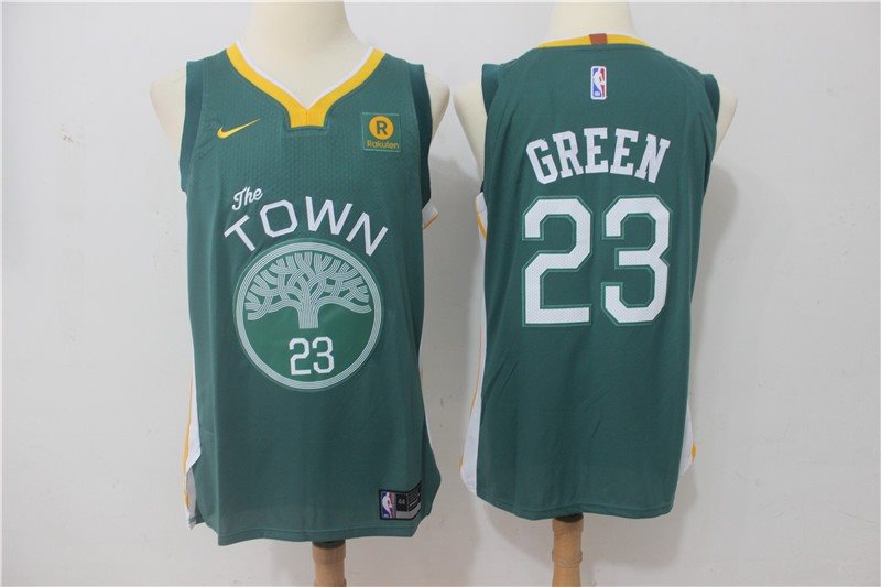 NBA Warriors 23 Draymond Green Green The Town Nike Men Jersey