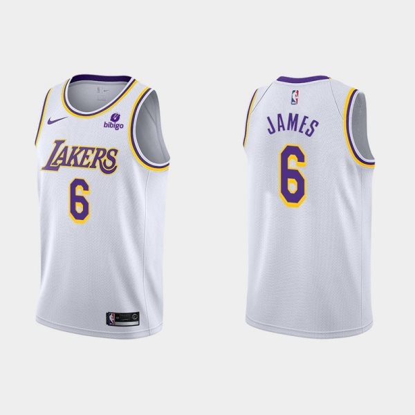 NBA Lakers 6 James White 2021-22 New Season Nike Men Jersey