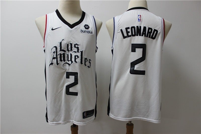 NBA Clippers 2 Kawhi Leonard White City Edition Nike Men Jersey