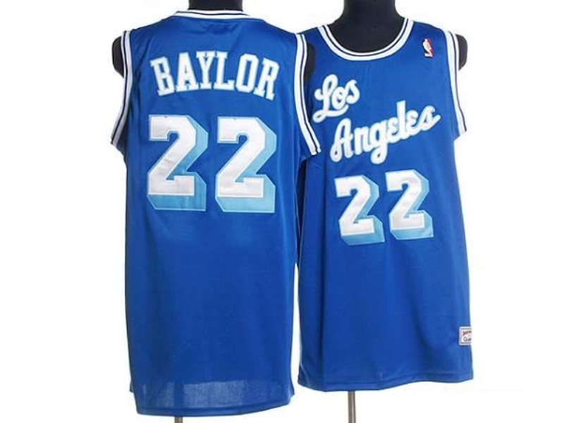 NBA Lakers 22 Elgin Baylor Blue Throwback Men Jersey