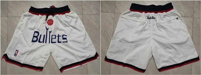NBA Wizards White Just Don Mesh Shorts