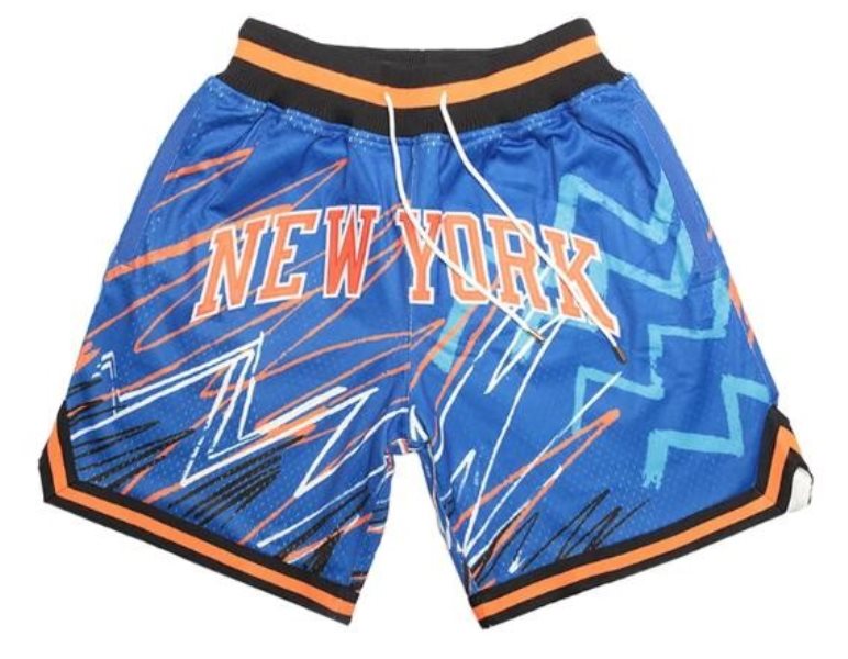 NBA Knicks Blue With Pocket Swingman Shorts