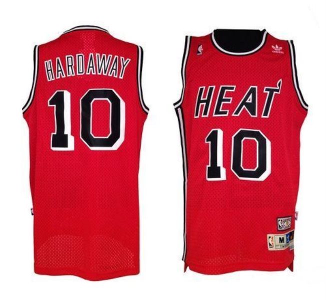 NBA Heat 10 Tim Hardaway Red Throwback Men Jersey